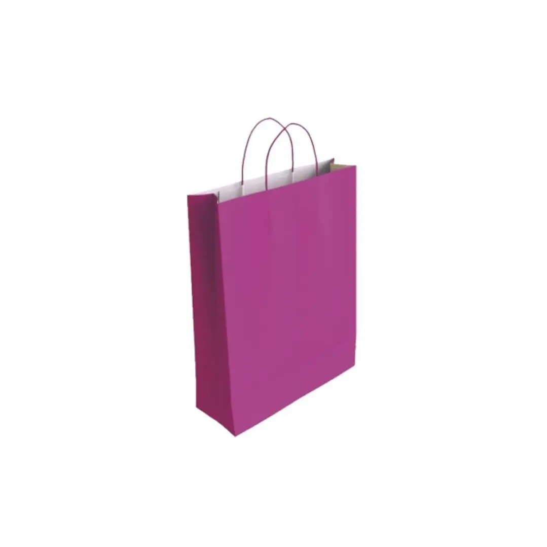 Bismark Bolsa de Papel Celulosa - Medidas 32x10x24cm - Color Fucsia 1