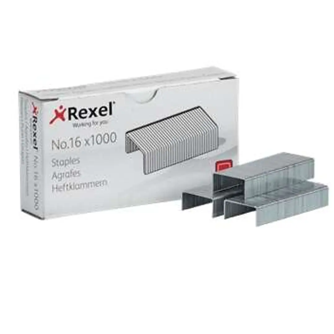 Rexel Caja de 1000 Grapas 24/6 Nº16 - Hasta 20 Hojas - Acero de Alta Calidad - Patilla de 6mm 1