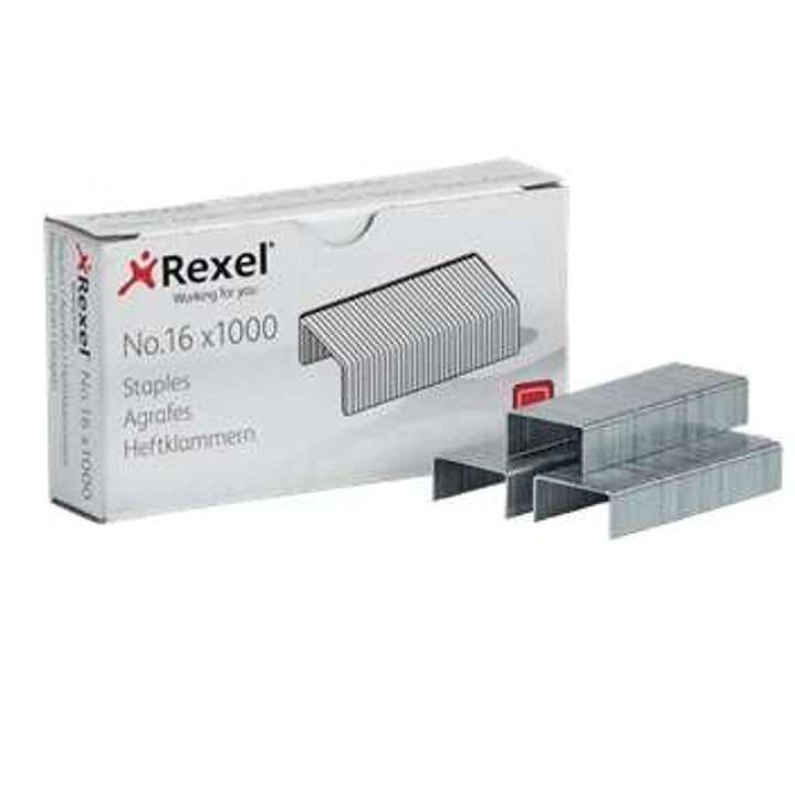 Rexel Caja de 1000 Grapas 24/6 Nº16 - Hasta 20 Hojas - Acero de Alta Calidad - Patilla de 6mm 1