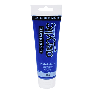 Daler Rowney Graduate Pintura Acrilica - Tubo de Plastico - 120ml - Color Azul Ftalo