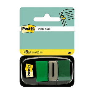 Post-it Index Dispensador con 50 Marcadores Reposicionables 25.4 x 43.2mm - Adherencia Firme - Para Marcar, Señalar o Destacar Informacion - 700002985