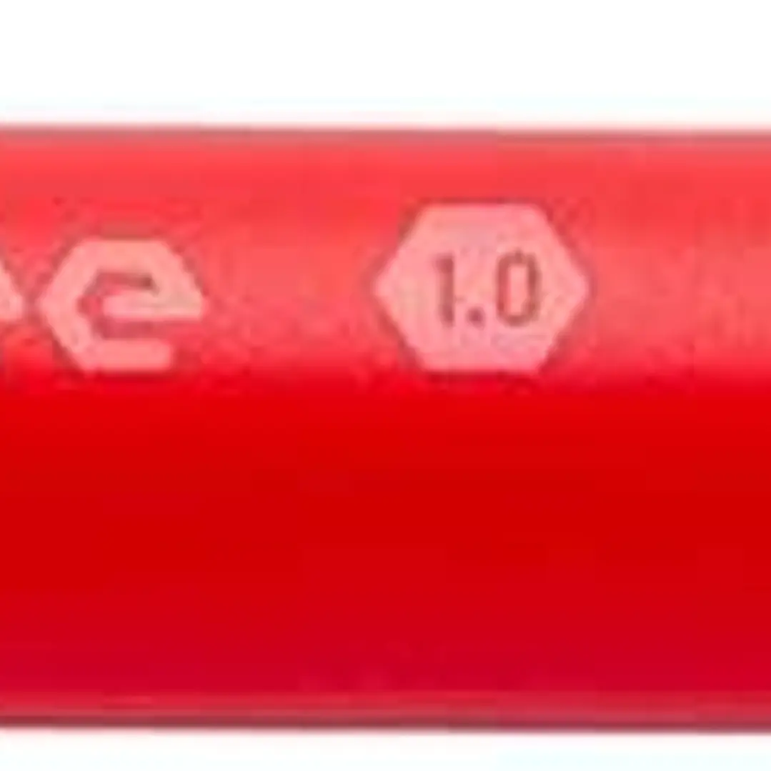 Pentel iZee Boligrafo de Bola Retractil - Punta 0.7mm - Trazo 0.35mm - Clip de Metal - Color Rojo 1