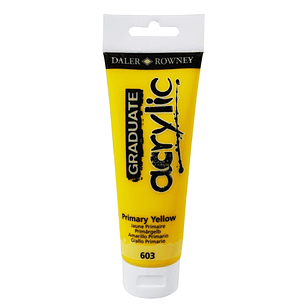 Daler Rowney Graduate Pintura Acrilica - Tubo de Plastico - 120ml - Color Amarillo Primario