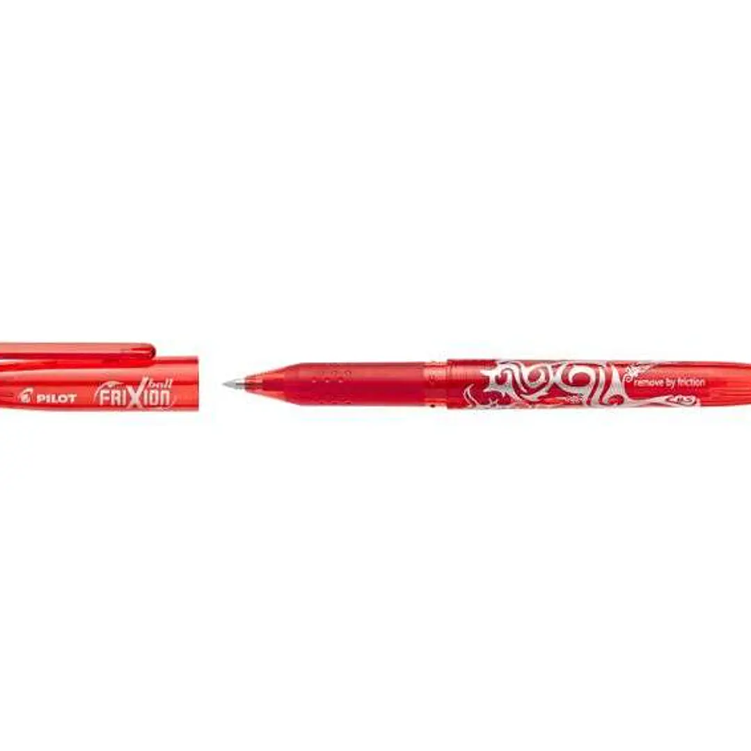 Pilot Frixion Ball Boligrafo de Gel Borrable - Punta de Bola 0.7mm - Trazo 0.4mm - Grip Ergonomico - Color Rojo 1