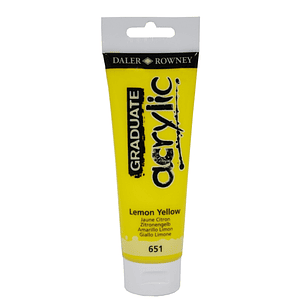 Daler Rowney Graduate Pintura Acrilica - Tubo de Plastico - 120ml - Color Amarillo Limon