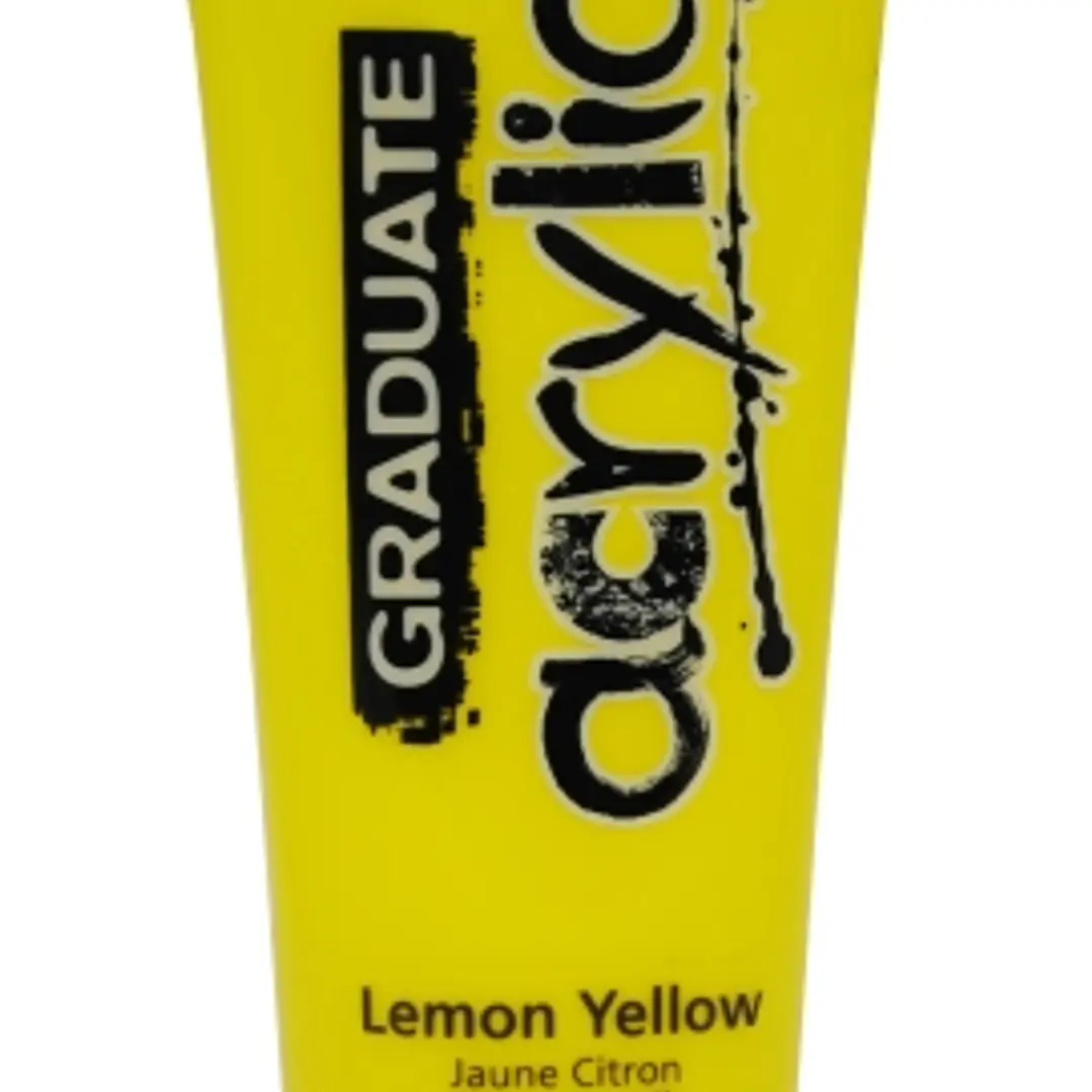 Daler Rowney Graduate Pintura Acrilica - Tubo de Plastico - 120ml - Color Amarillo Limon 1