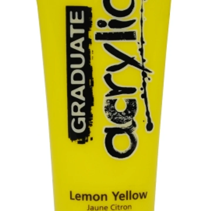 Daler Rowney Graduate Pintura Acrilica - Tubo de Plastico - 120ml - Color Amarillo Limon 1