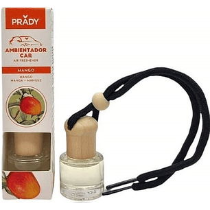 Prady Ambientador Coche Mango - Frasco de Cristal 6 ml y Cuerda para Espejo Retrovisor