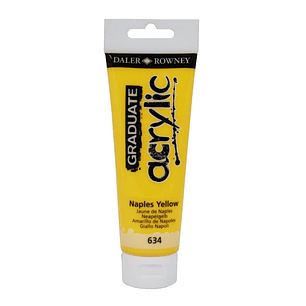 Daler Rowney Graduate Pintura Acrilica - Tubo de Plastico - 120ml - Color Amarillo de Napoles
