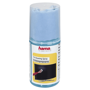 Hama TV Cleaning Spray Limpiador de Pantallas - Capacidad 200ml - Bayeta de Microfibra - Color Azul