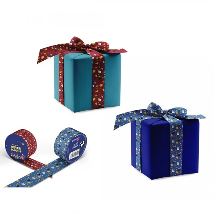 Bismark Rollo de Cinta Navideña para Regalos - Medidas 60mmx2m - 2 Diseños Aleatorios 1