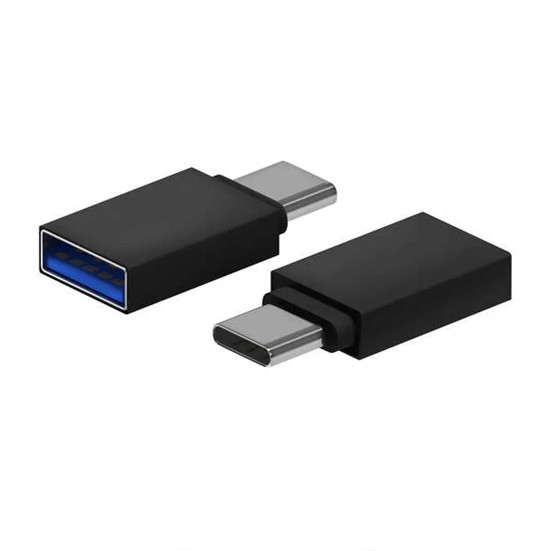 Aisens Mini Adaptador Aluminio USB 3.2 GEN1 3A - Tipo USB-C/M-A/H - Color Negro 1