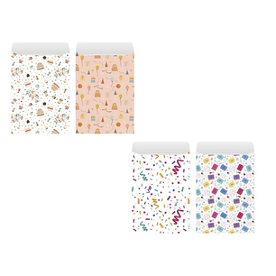 Bismark Pack de 2 Sobres Papel Kraft - Medidas 25x40cm - Ideal para Regalos - 4 Diseños Aleatorios
