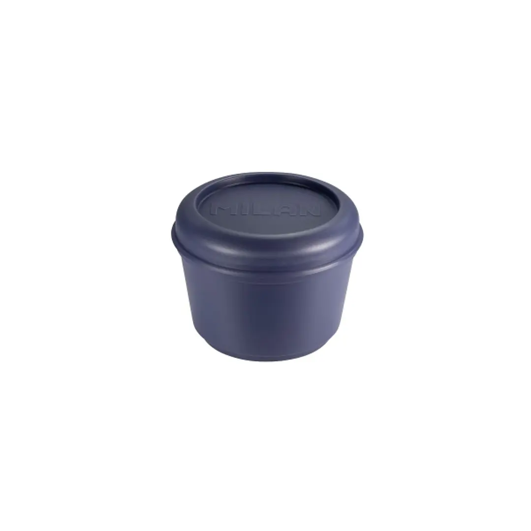 Milan Coleccion 430 Fiambrera Redonda 0.25L - Apta para Microondas, Lavavajillas y Congelador - Libre de BPA - Medidas 10 Ø x 7cm - Color Azul 1