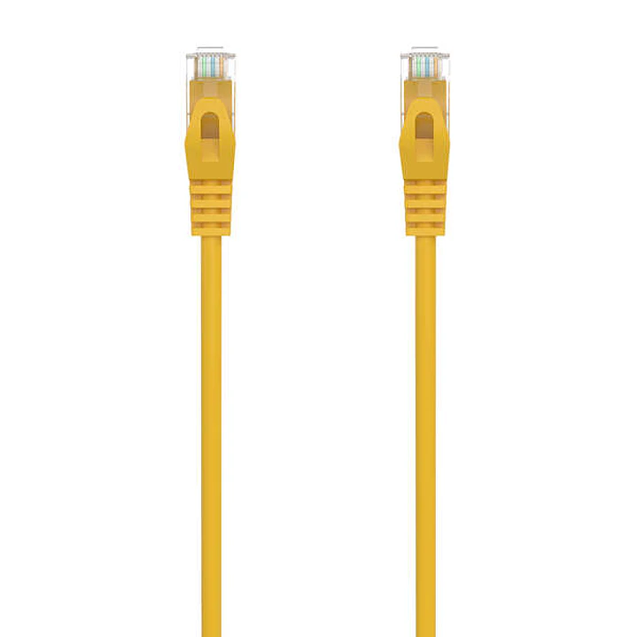 Aisens Cable de Red Latiguillo RJ45 LSZH Cat.6A 500 MHZ UTP AWG24 - 2m - Libre de Halogenos - 10 Gigabit/s - Color Amarillo 1