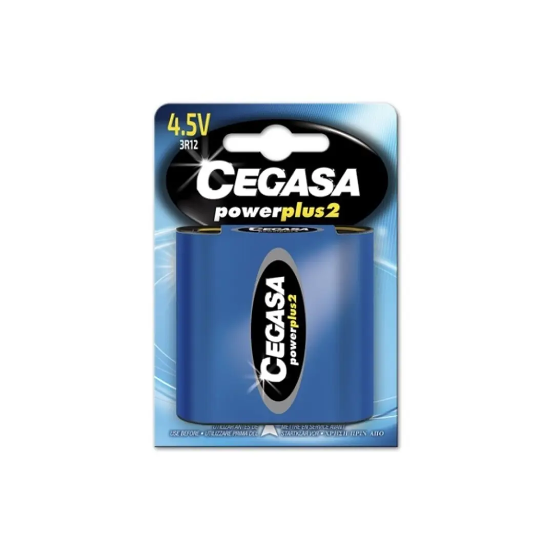 Cegasa Power Plus 2 Pack de 1 Pila 3R12 4.5V - Pila Salina para Aparatos de Bajo Consumo 1