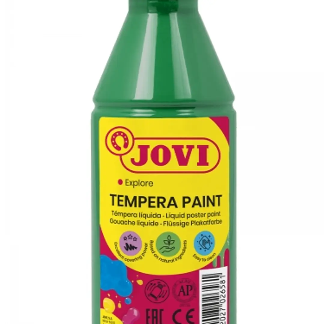 Jovi Tempera Paint Tempera Liquida 250ml - Base Agua - Lista para Usar - Alto Poder Cubriente - Secado Rapido - Excelente Fluidez - Adherencia en Mult 1