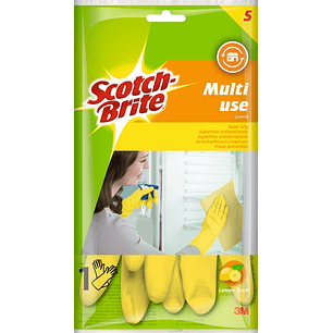 Scotch-Brite Guantes Multiuso - Talla S - 1 Par - Color Amarillo