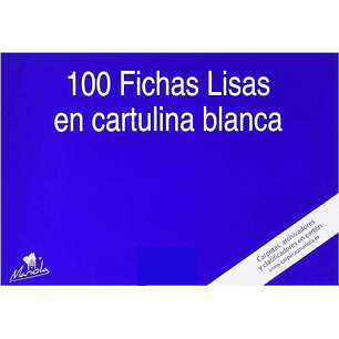 Mariola Pack de 100 Fichas Lisas Nº5 para Fichero - Medidas 215x160mm - Color Blanco