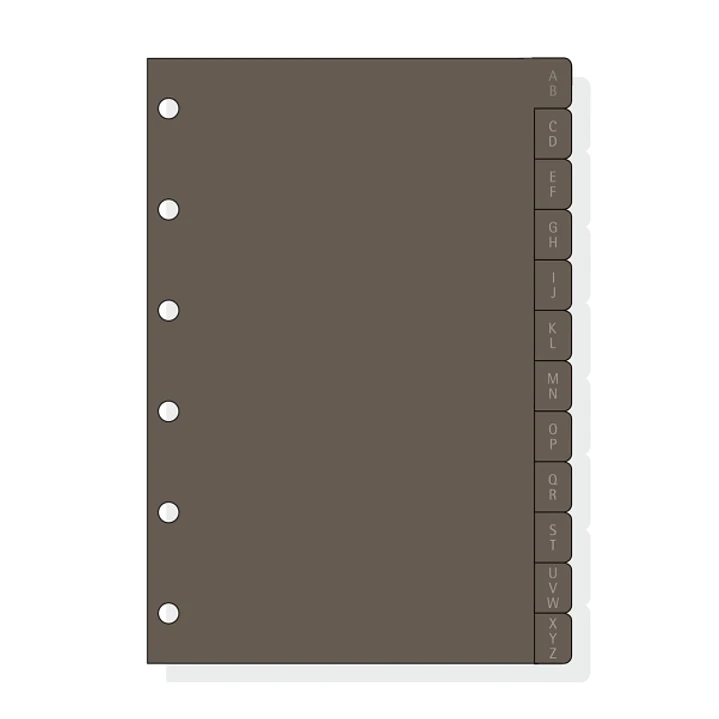 Finocam C261 Indice Alfabetico para Agendas Classic - 12 Solapas - Formato 602 - 83x114x3mm - PVC - Color Marron 1