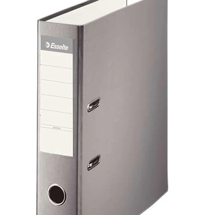 Esselte Archivador de Palanca - Formato Folio - Lomo 75mm - Capacidad para 500 Hojas - Color Gris 1