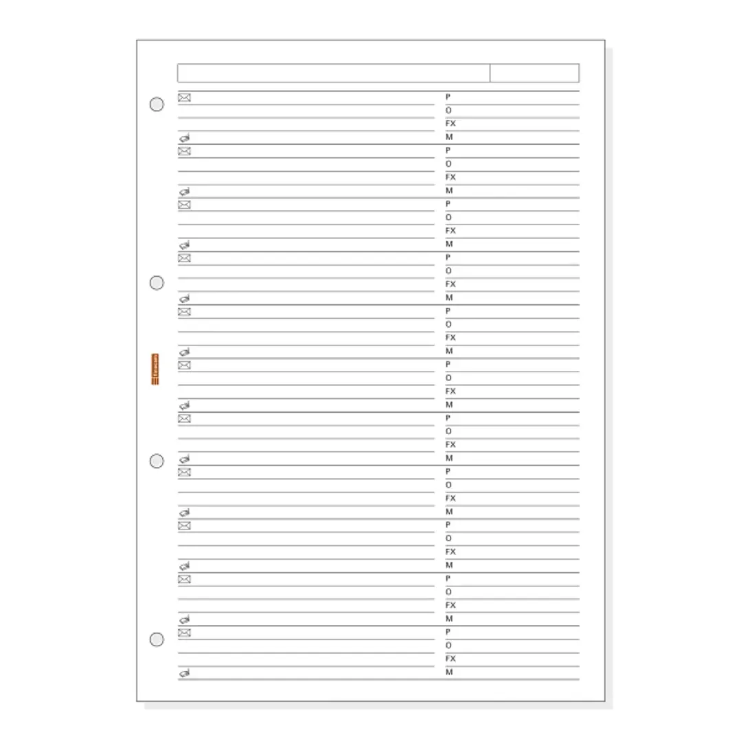 Finocam R4052 Recambio Telefonico para Agendas Open - Formato A4 - 210x5x297mm - Color Blanco 1