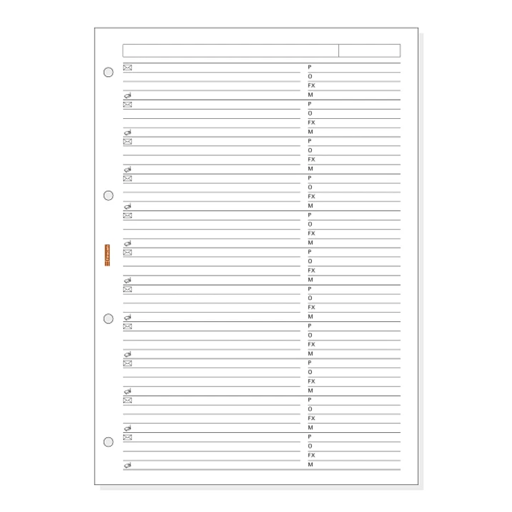 Finocam R4052 Recambio Telefonico para Agendas Open - Formato A4 - 210x5x297mm - Color Blanco 1