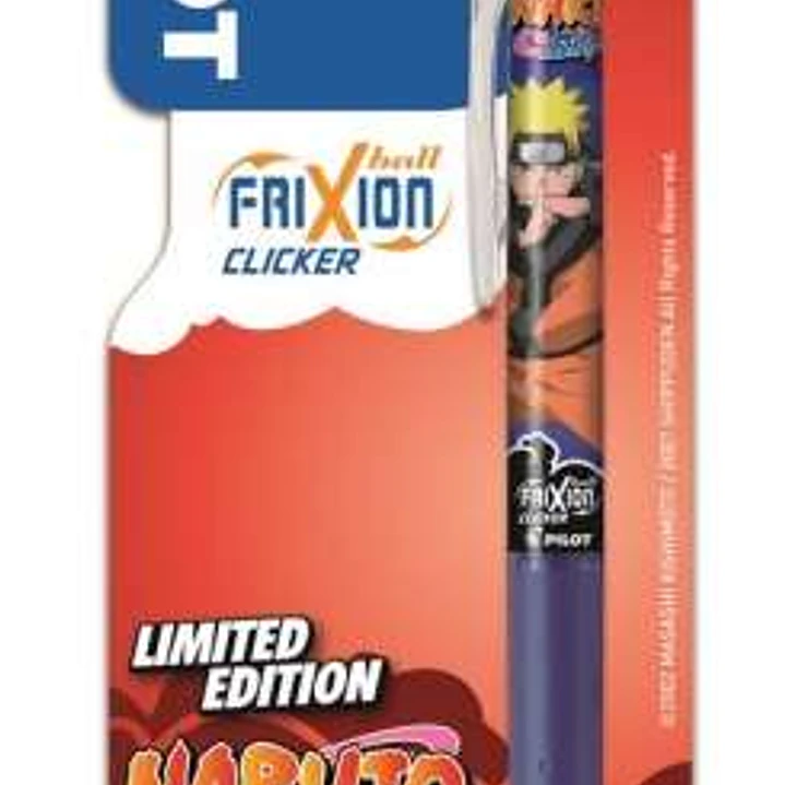 Pilot Frixion Clicker Naruto Shippuden Boligrafo de Gel Retractil Borrable - Punta de Bola 0.7mm - Trazo 0.4mm - Grip de Agarre - Color Azul 1