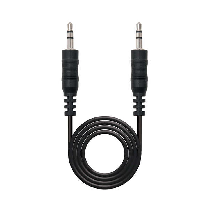 Nanocable Cable Audio Estereo Jack 3.5mm Macho a Jack 3.5mm Macho 3m - Color Negro 1