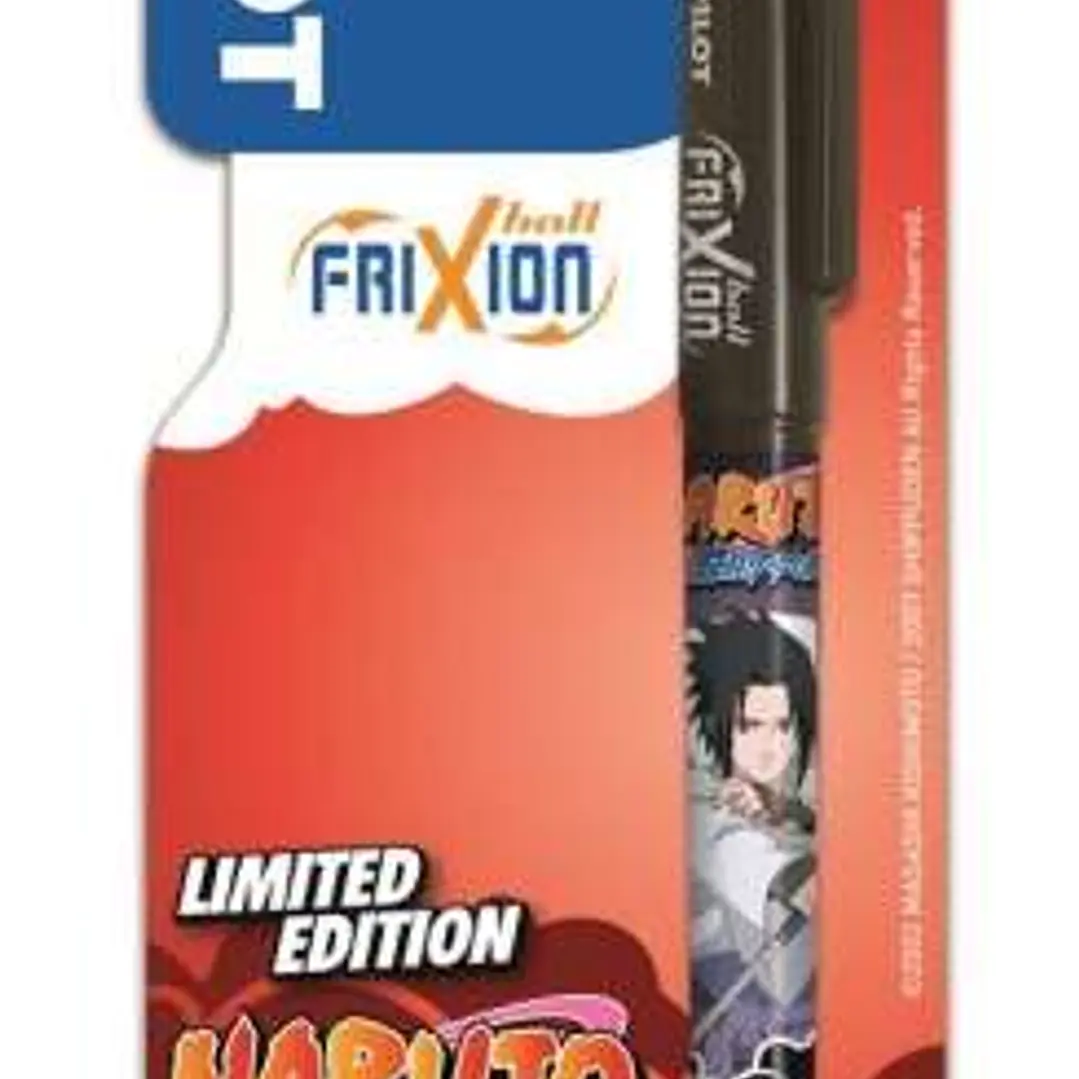 Pilot Frixion Ball Naruto Shippuden Boligrafo de Gel Borrable - Punta de Bola 0.7mm - Trazo 0.4mm - Grip de Agarre - Color Negro 1