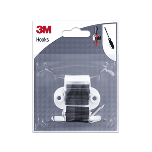 3M Gancho con Tornillos para Escoba - Formato M - Color Blanco