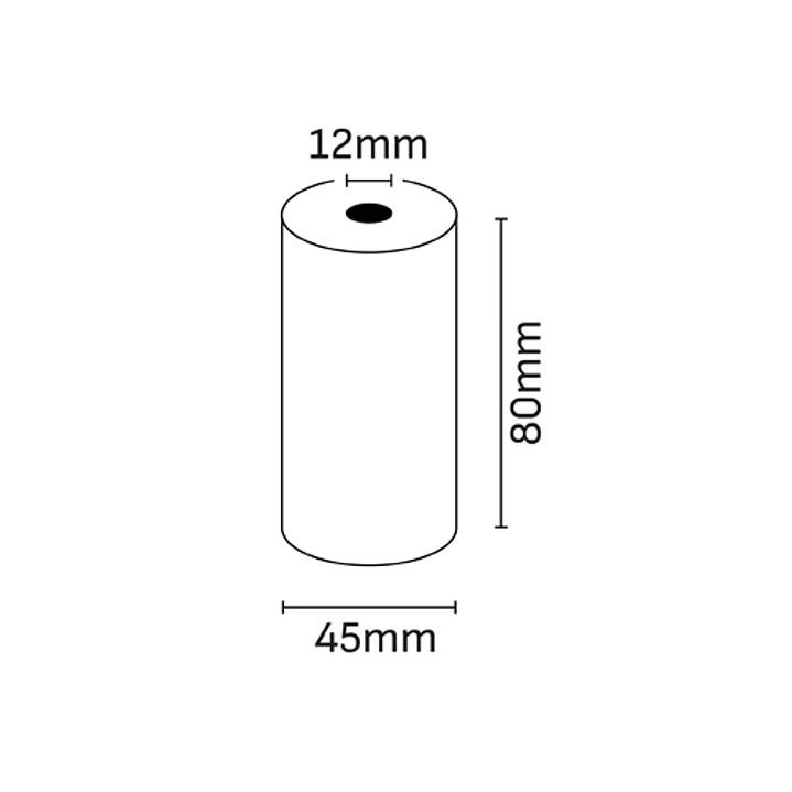 Oqonos Rollo de Papel Termico 80x45x12mm, Libre de BPA, FSC 1