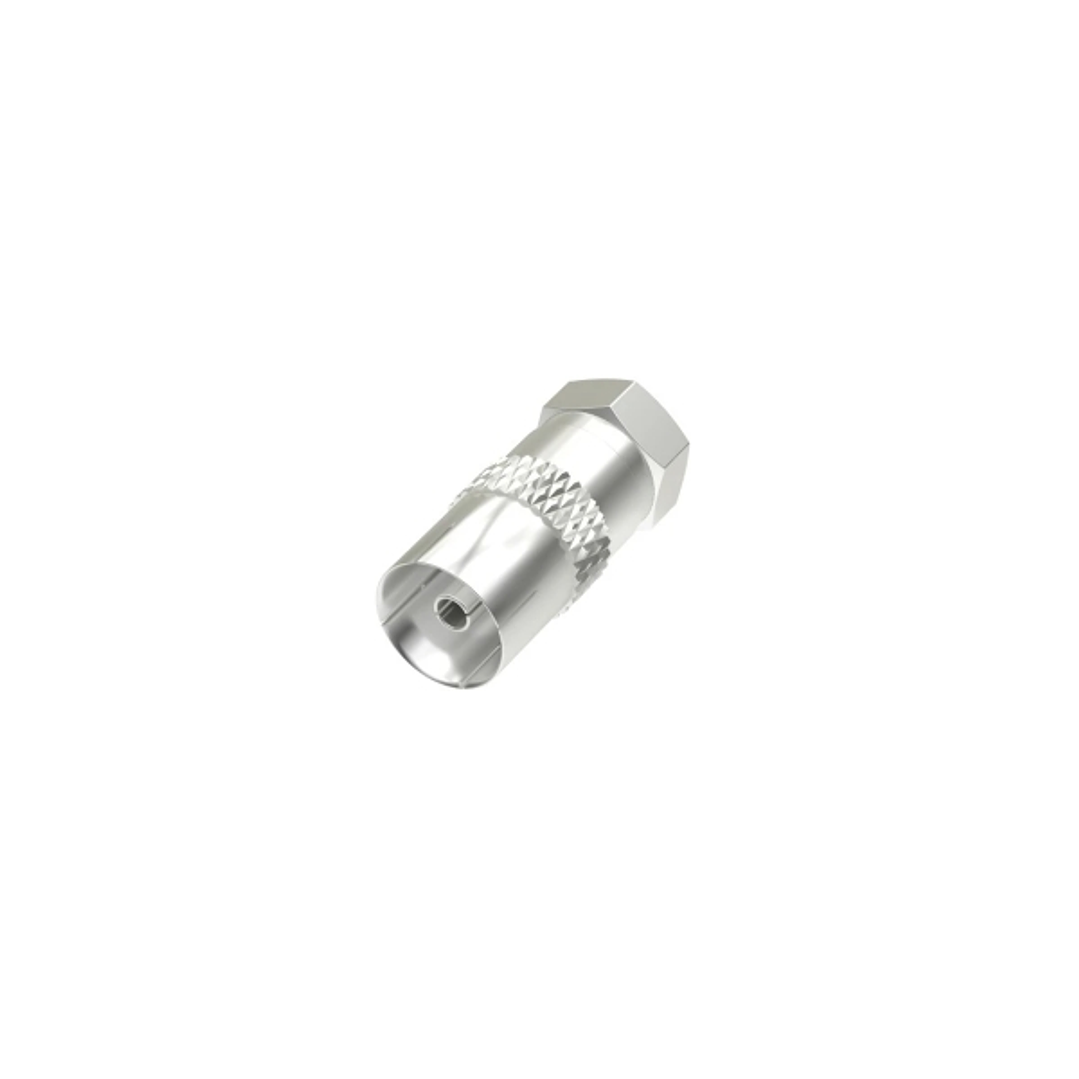 Hama Essential Adaptador de Conector F a Coaxial - Color Plata 1