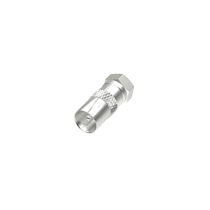 Hama Essential Adaptador de Conector F a Coaxial - Color Plata