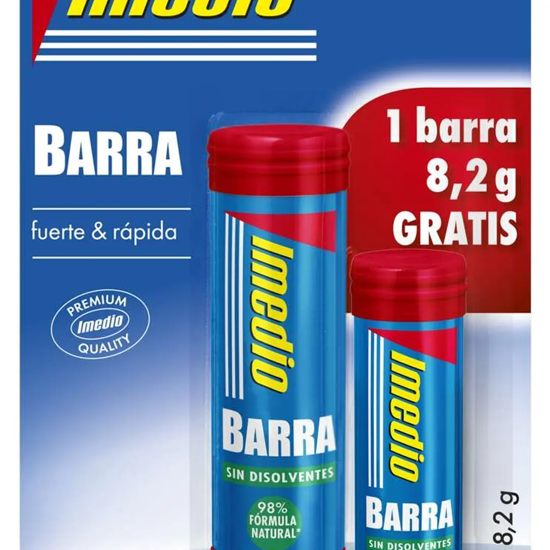 Imedio Pack de 2 Barras de Pegamento 1x 21grs + 1x 8.2grs - Sin Disolventes - Lavable - Apto para Uso Escolar 1