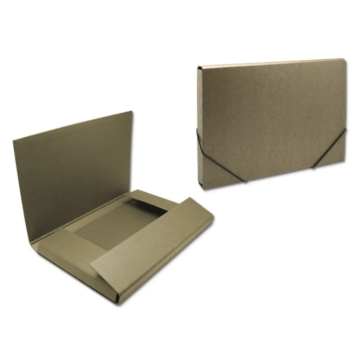 Bismark Carpeta para Proyectos - Medidas 350x230x30mm - Fabricada en Carton - Cierre con Gomas - Color Marron 1