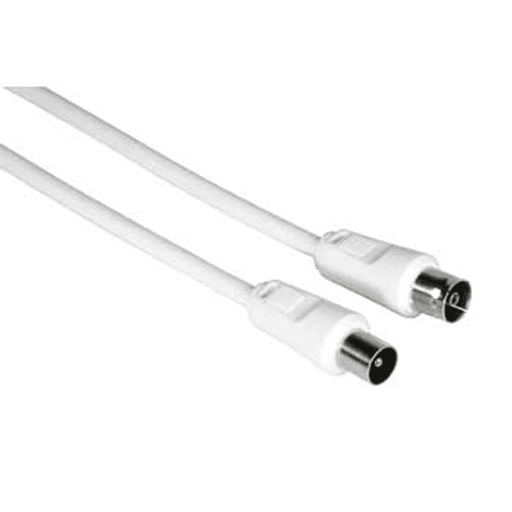 Hama Cable Coaxial de Antena Macho/Hembra - Longitud 1.5m - Apantallamiento 75dB - Impedancia 75Ohm - Color Blanco 1