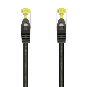 Aisens Cable de Red Latiguillo RJ45 LSZH Cat.7 600 MHz S/FTP PIMF AWG26 - 25cm - Color Negro