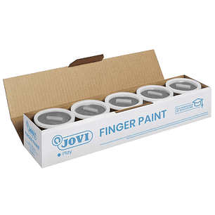 Jovi Bote de Pintura de Dedos - 125ml Pintura de Dedos - Colores Mezclables - Textura Gelatinosa - Lavable - sin Gluten Ni Alergenos - No Toxico - Est