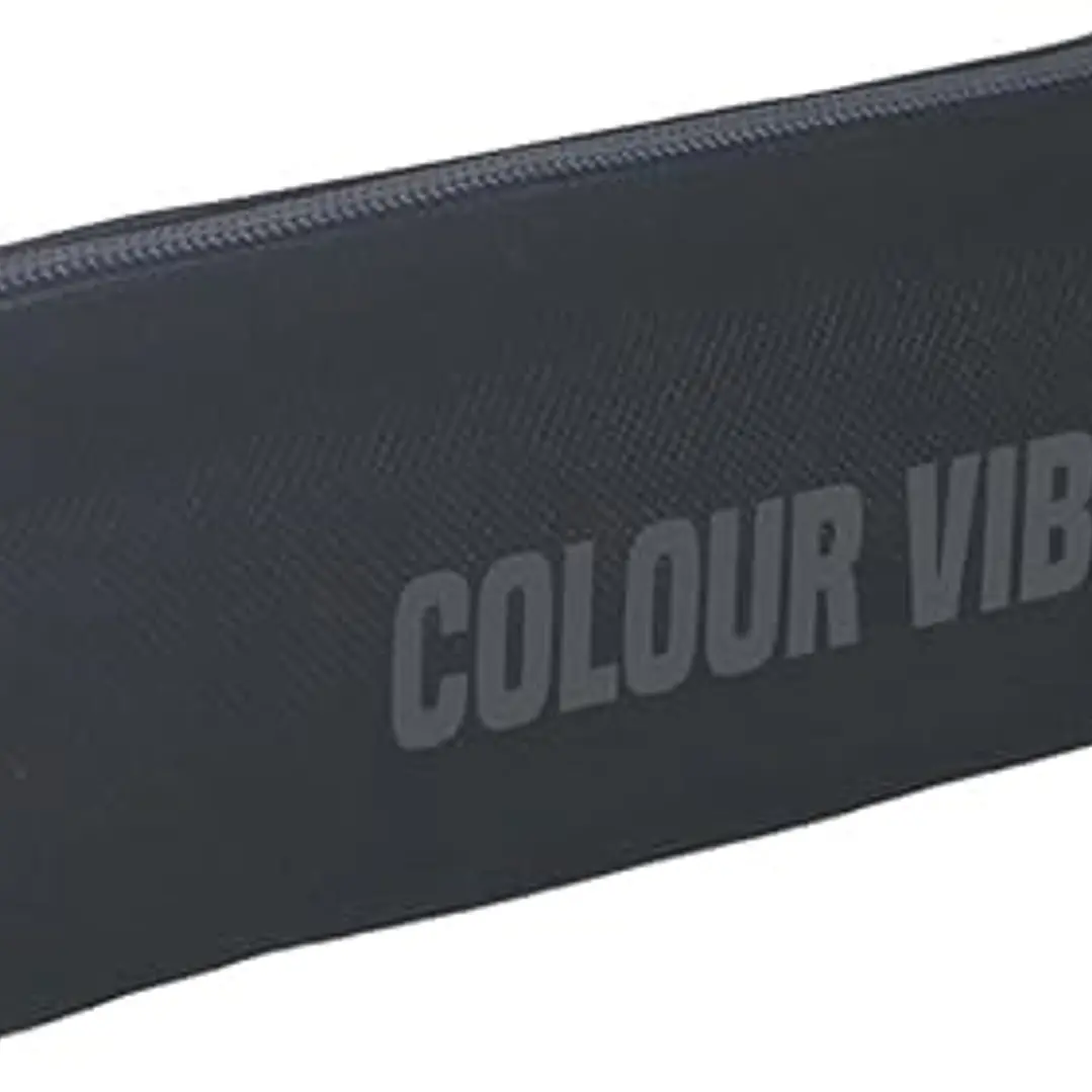 Dohe Colour Vibes Portatodo Cuadrado - Cierre con Cremallera y Tirador de Goma - Color Negro 1