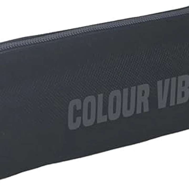 Dohe Colour Vibes Portatodo Cuadrado - Cierre con Cremallera y Tirador de Goma - Color Negro 1