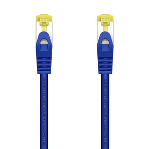 Aisens Cable de Red Latiguillo RJ45 LSZH Cat.7 600 MHz S/FTP PIMF AWG26 - 25cm - Color Azul