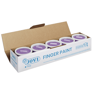 Jovi Bote de Pintura de Dedos - 125ml - Colores Mezclables - Textura Gelatinosa - Lavable - sin Gluten Ni Alergenos - No Toxico - Color Morado