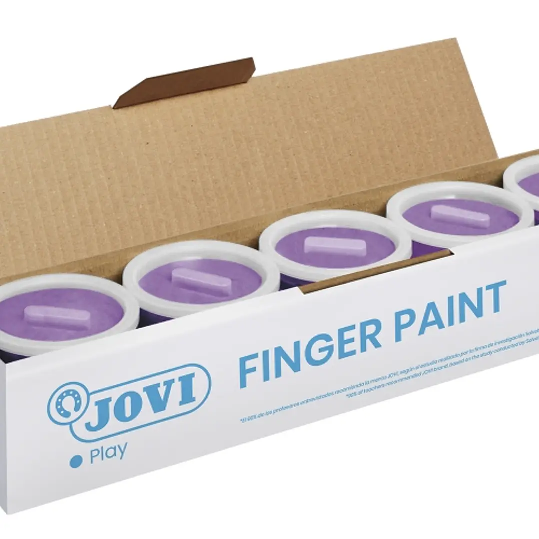 Jovi Bote de Pintura de Dedos - 125ml - Colores Mezclables - Textura Gelatinosa - Lavable - sin Gluten Ni Alergenos - No Toxico - Color Morado 1