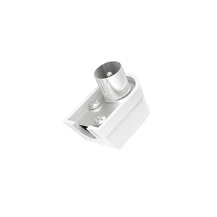 Hama Essential Conector Coaxial Hembra - Acodado 90º - Cables hasta de 6mm - Coaxial Macho - Fijacion con Tornillo - Color Blanco