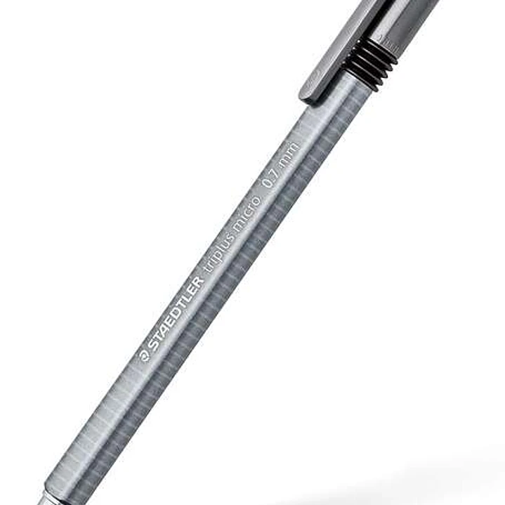 Staedtler Triplus Micro 774 Portaminas 0.7mm - Punta Retractil - Diseño Ergonomico - Color Gris 1
