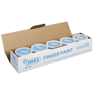 Jovi Bote de Pintura de Dedos - 125ml Pintura de Dedos - Colores Mezclables - Textura Gelatinosa - Lavable - sin Gluten Ni Alergenos - No Toxico - Est