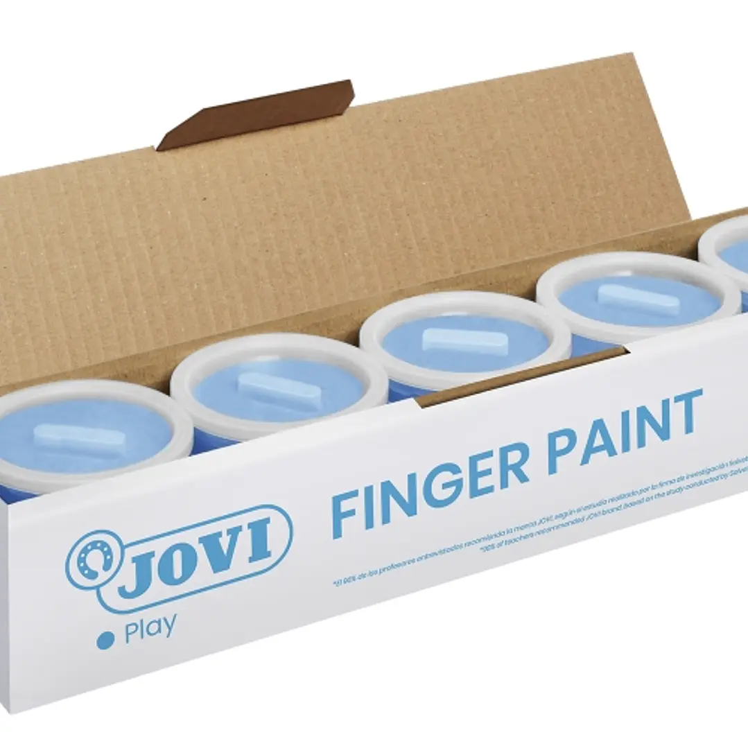 Jovi Bote de Pintura de Dedos - 125ml Pintura de Dedos - Colores Mezclables - Textura Gelatinosa - Lavable - sin Gluten Ni Alergenos - No Toxico - Est 1