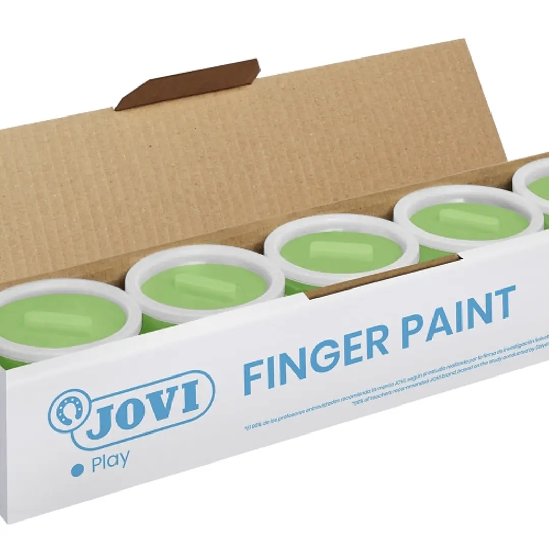 Jovi Bote de Pintura de Dedos - 125ml - Colores Mezclables - Textura Gelatinosa - Lavable - sin Gluten Ni Alergenos - No Toxico - Color Verde 1