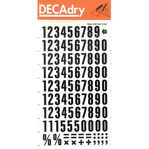 Apli Numeros Transferibles - 15mm - Facil Aplicacion - Negros Intensos - 105 Caracteres - Negro